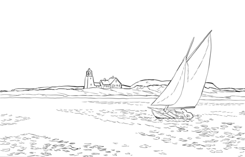 The Long Leg By Edward Hopper Coloring Page